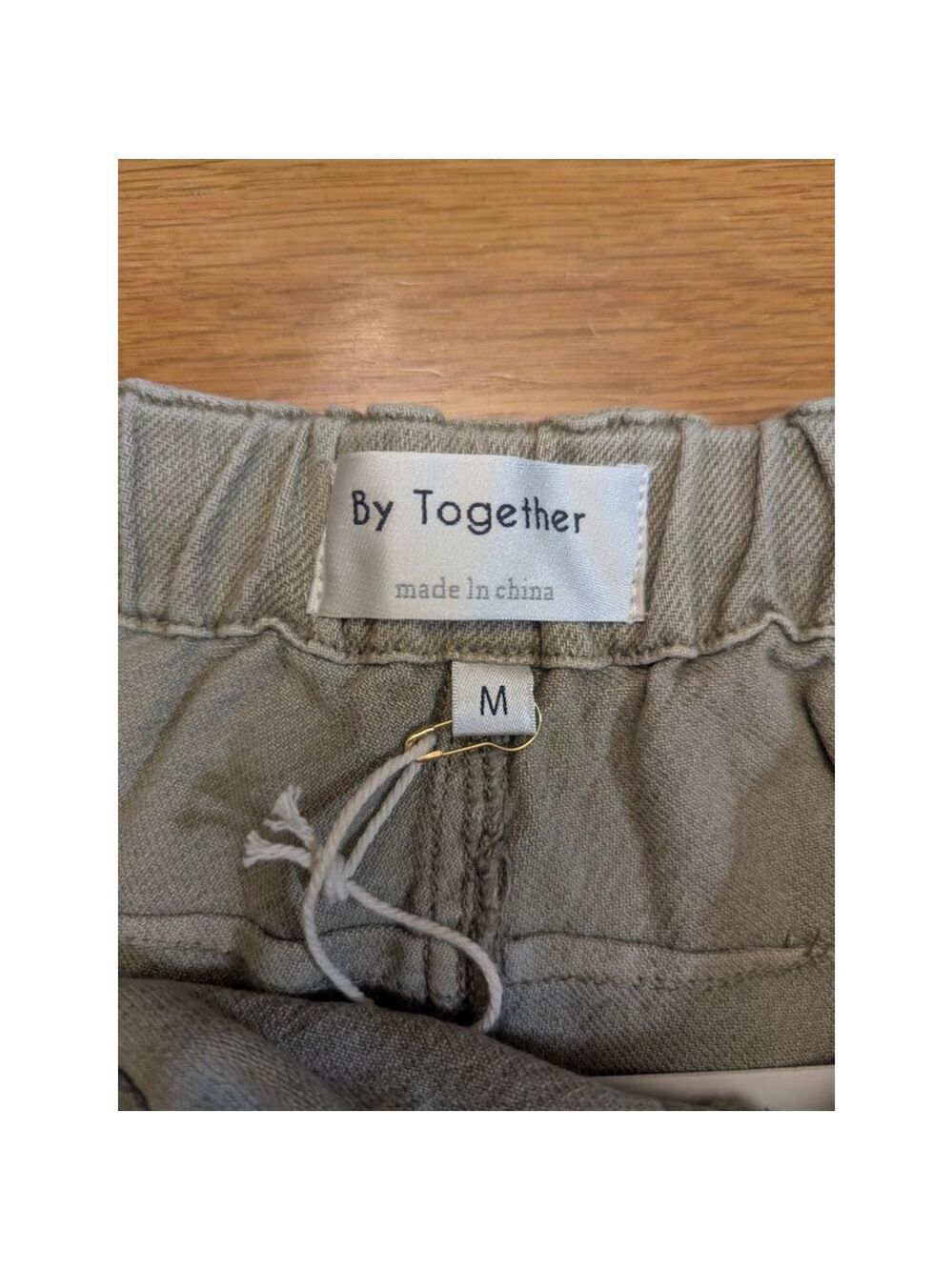 By Together Tan Drawstring Pull On Shorts Medium - Picture 4 of 9